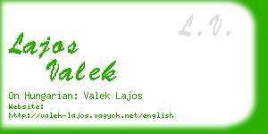 lajos valek business card